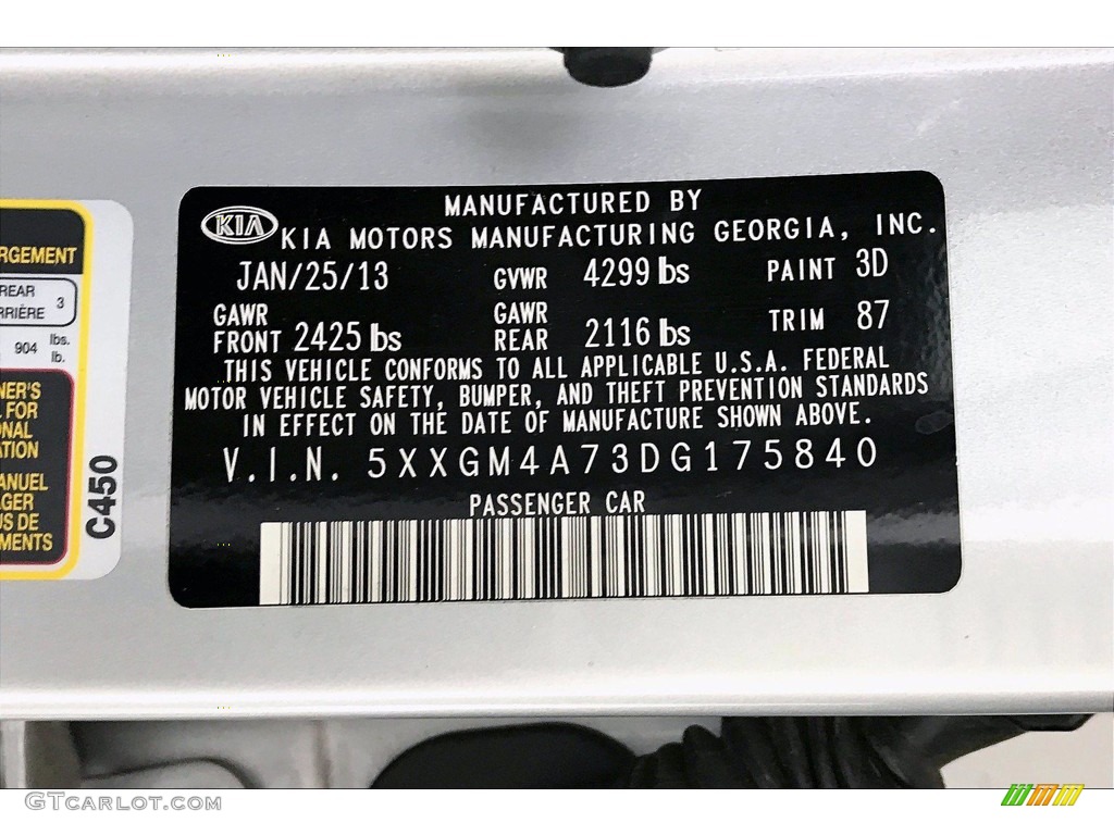 2013 Optima LX - Bright Silver Metallic / Gray photo #24