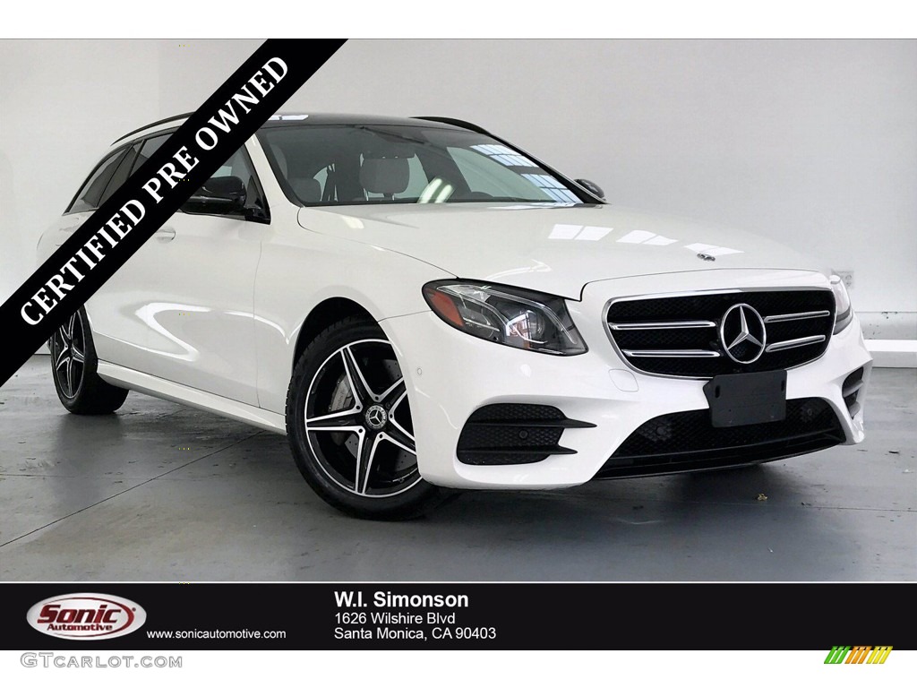 2018 E 400 4Matic Wagon - Polar White / Macchiato Beige/Black photo #1