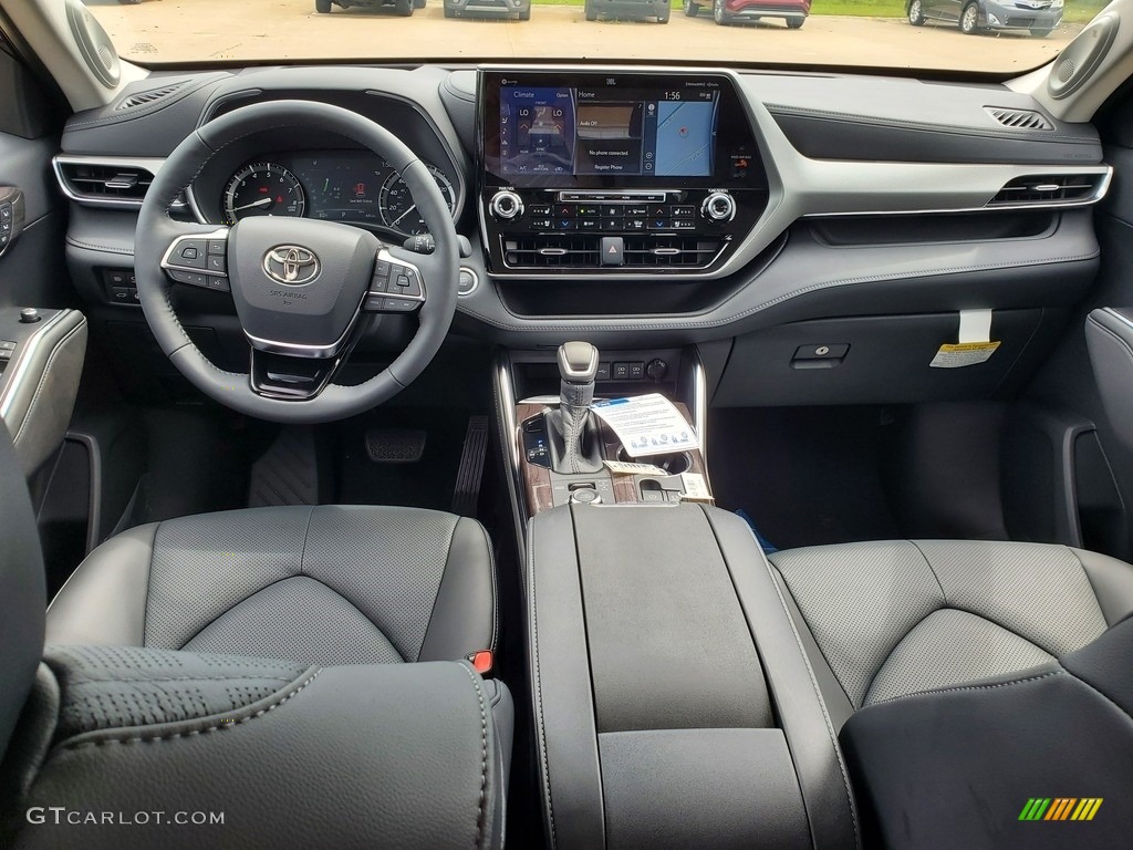 Black Interior 2020 Toyota Highlander Platinum AWD Photo #139078444