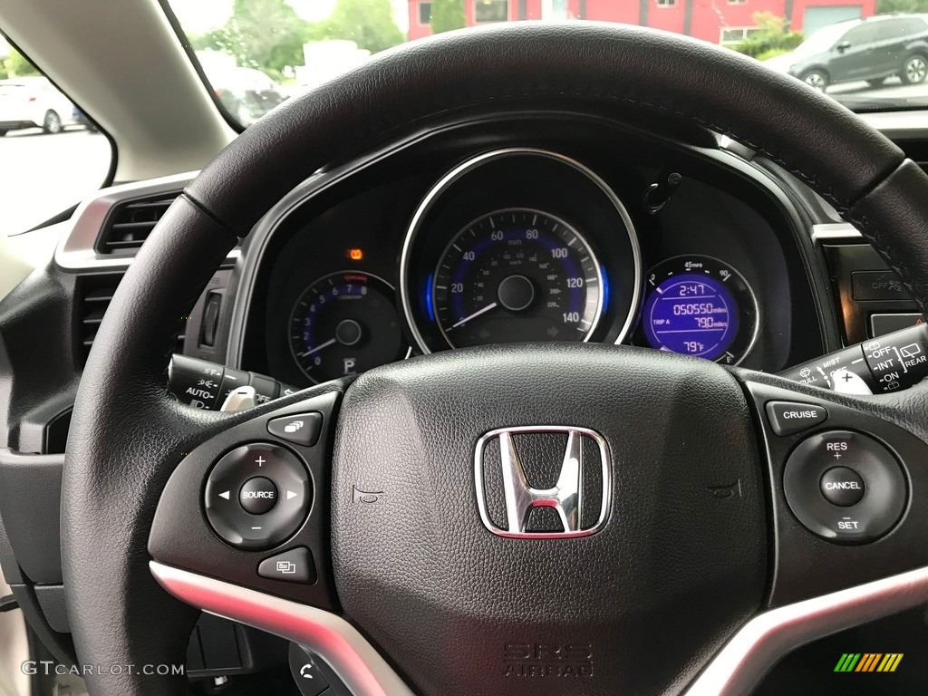 2017 Honda Fit EX-L Black Steering Wheel Photo #139084238