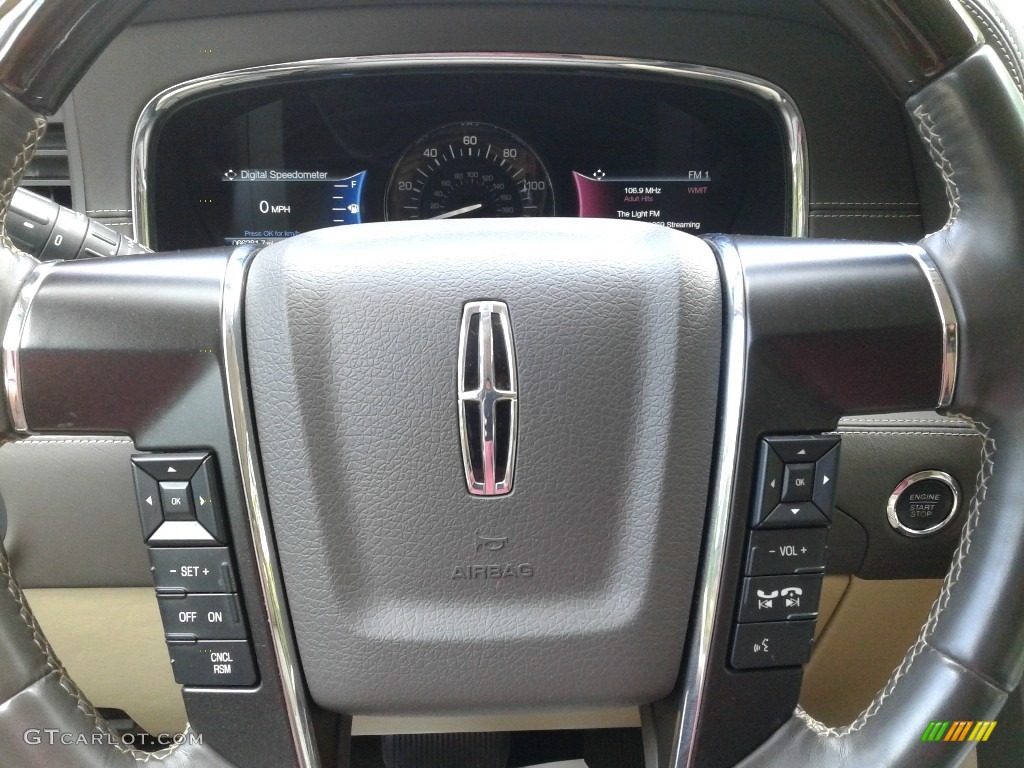 2015 Lincoln Navigator L 4x2 Dune Steering Wheel Photo #139085311