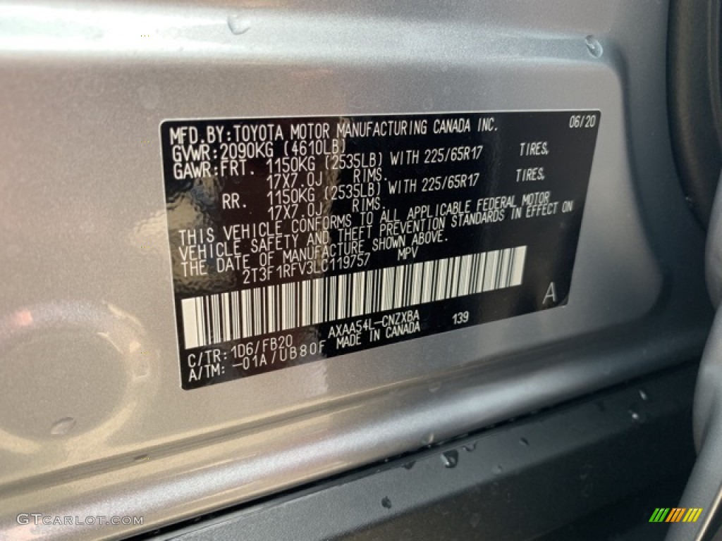 2020 RAV4 LE - Silver Sky Metallic / Black photo #39