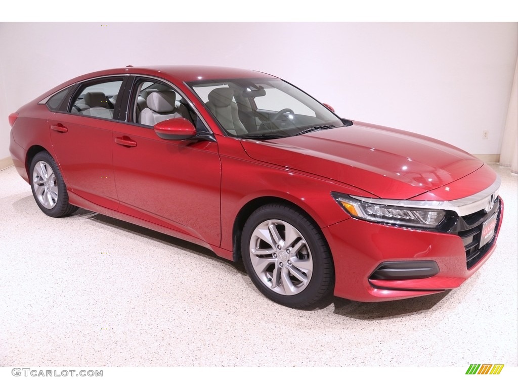 2018 Accord LX Sedan - Radiant Red Metallic / Ivory photo #1