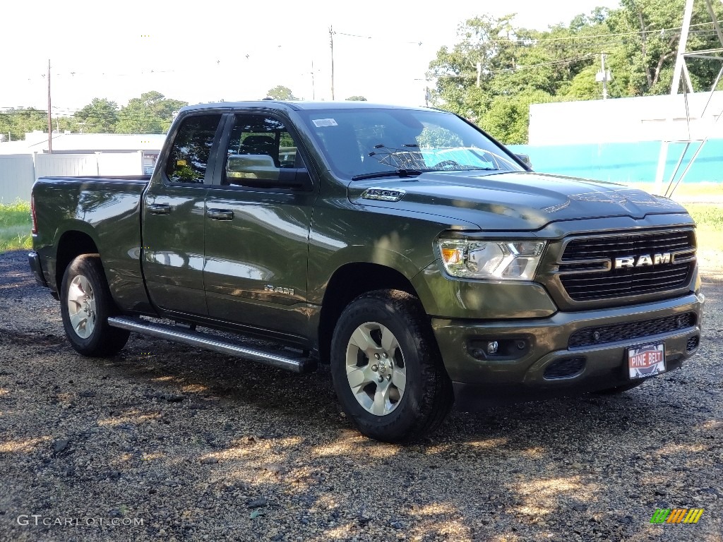 2020 1500 Big Horn Quad Cab 4x4 - Olive Green Pearl / Black photo #1