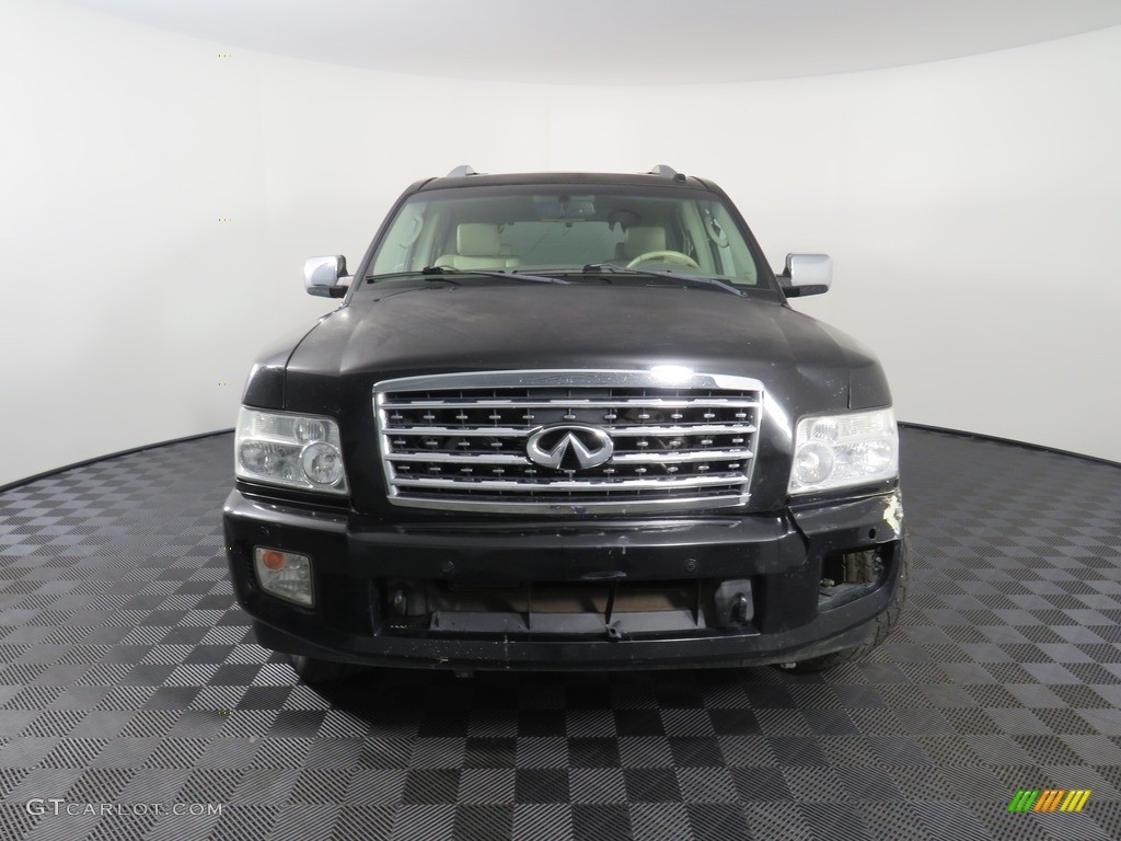 2008 QX 56 4WD - Liquid Onyx Black / Charcoal photo #7