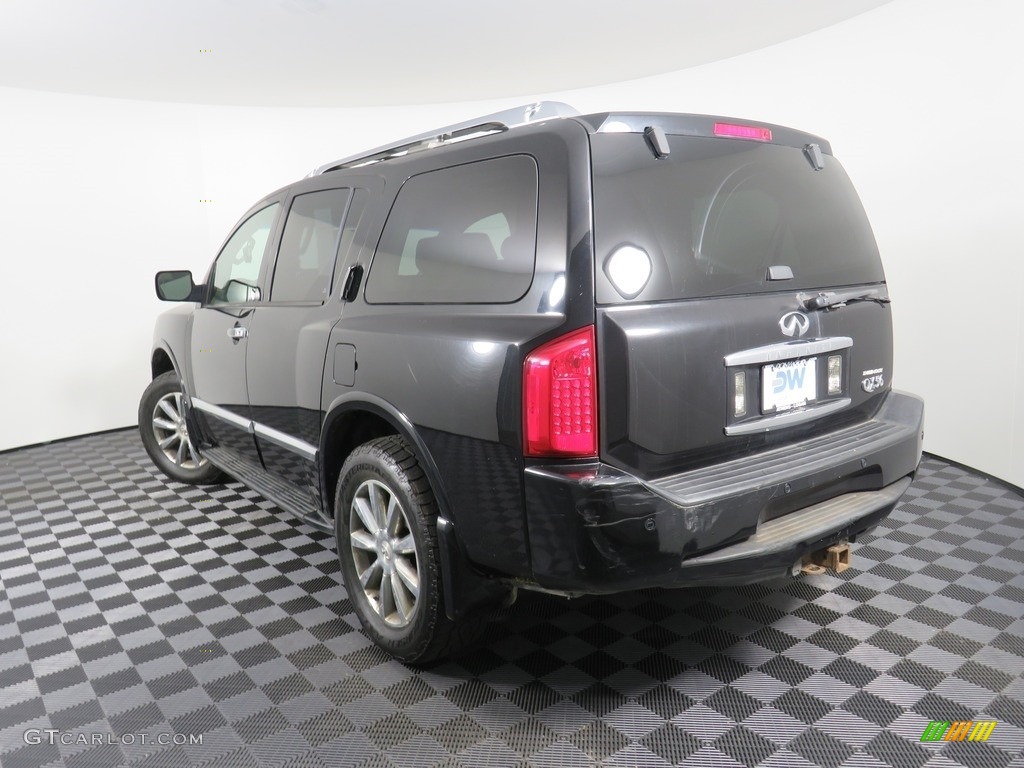 2008 QX 56 4WD - Liquid Onyx Black / Charcoal photo #13