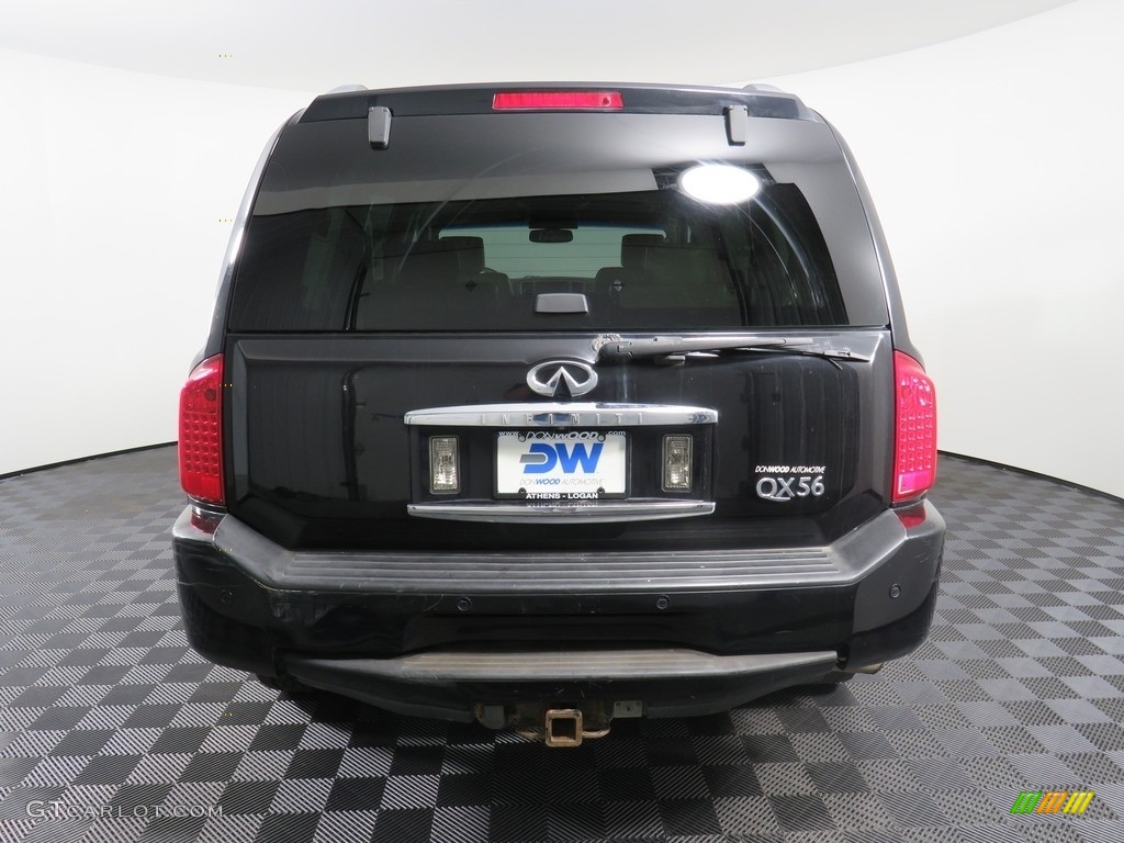 2008 QX 56 4WD - Liquid Onyx Black / Charcoal photo #14
