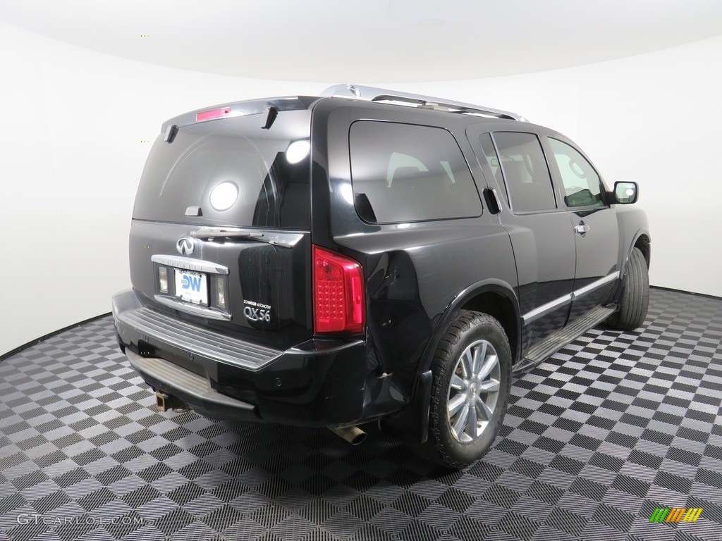 2008 QX 56 4WD - Liquid Onyx Black / Charcoal photo #19