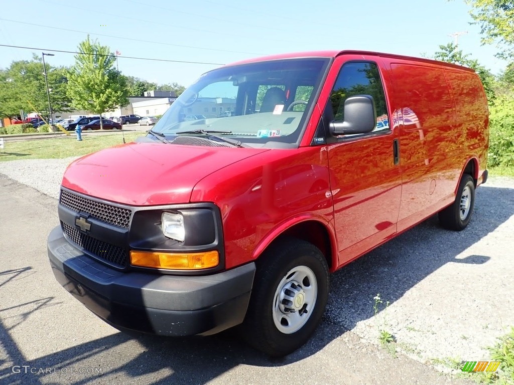 2013 Express 2500 Cargo Van - Victory Red / Medium Pewter photo #1