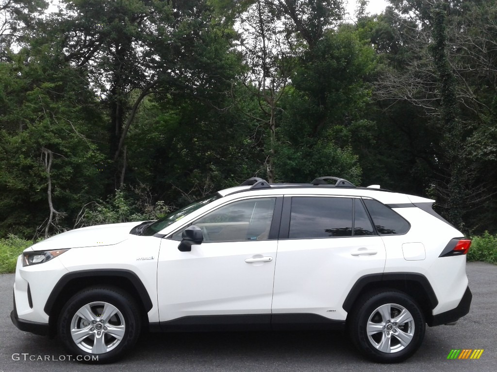 Super White 2019 Toyota RAV4 LE AWD Hybrid Exterior Photo #139103911