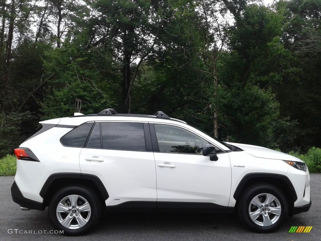 Super White 2019 Toyota RAV4 LE AWD Hybrid Exterior Photo #139104022