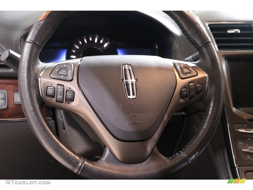 2015 Lincoln MKX AWD Charcoal Black Steering Wheel Photo #139104874