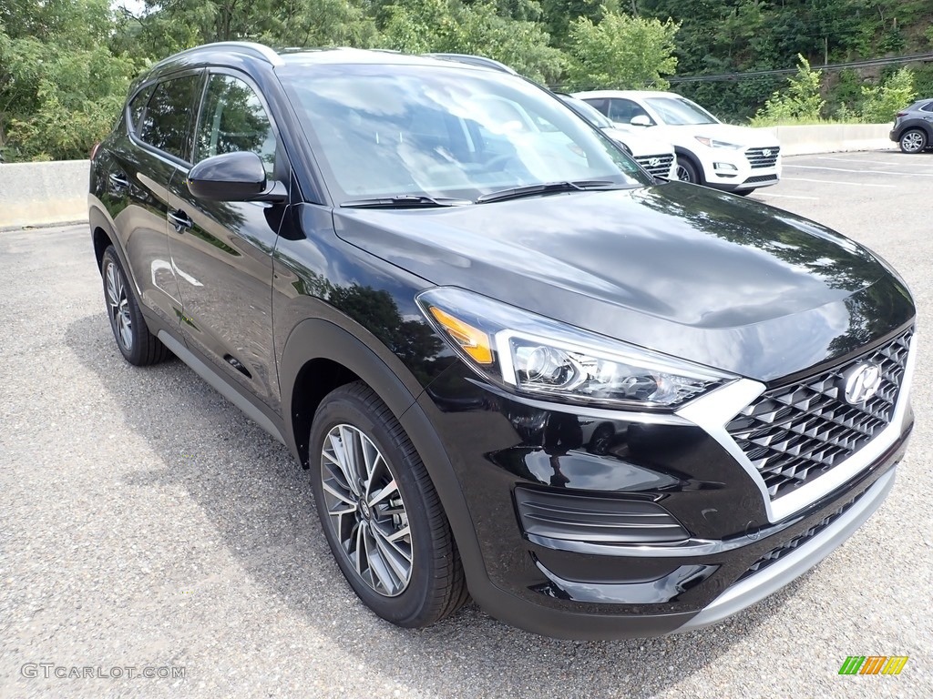 Black Noir Pearl 2021 Hyundai Tucson SEL AWD Exterior Photo #139106314