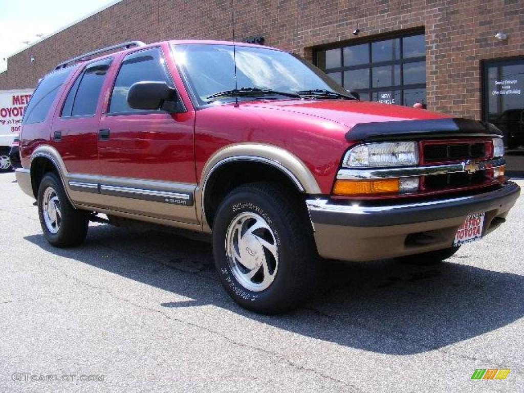 2000 Blazer LT 4x4 - Majestic Red Metallic / Beige photo #1