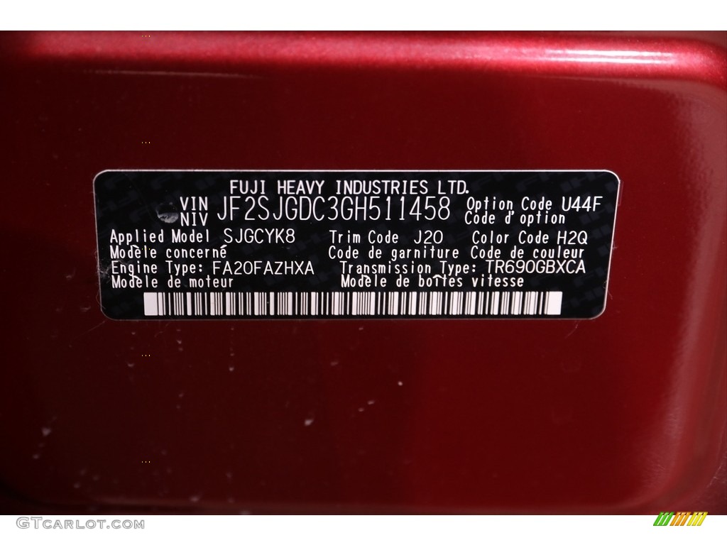 2016 Subaru Forester 2.5i Premium Color Code Photos