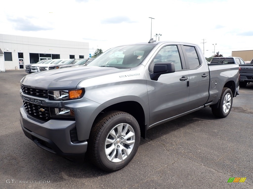 2020 Silverado 1500 Custom Double Cab 4x4 - Satin Steel Metallic / Jet Black photo #1