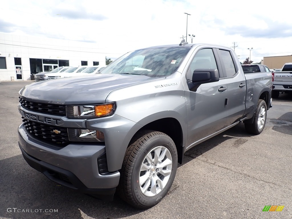 2020 Silverado 1500 Custom Double Cab 4x4 - Satin Steel Metallic / Jet Black photo #1