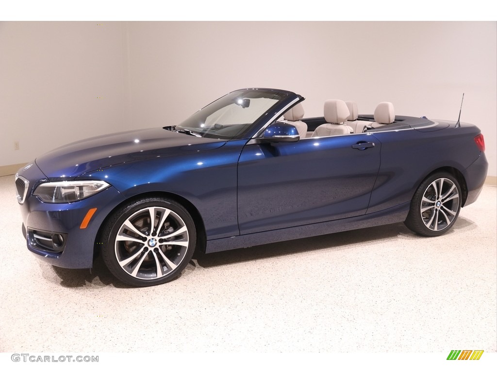 2017 2 Series 230i xDrive Convertible - Deep Sea Blue Metallic / Oyster photo #4