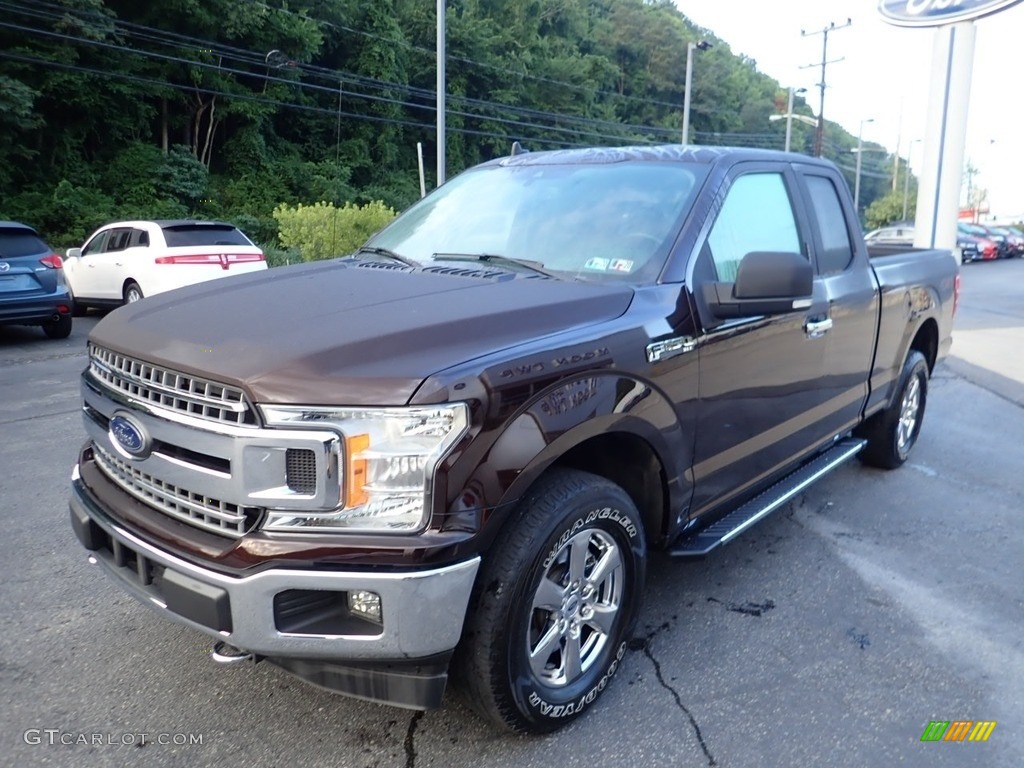2019 F150 XLT SuperCab 4x4 - Magma Red / Earth Gray photo #6
