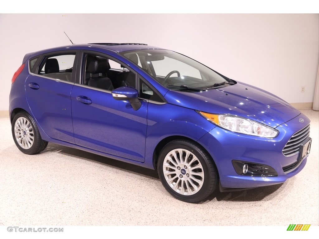 2014 Fiesta Titanium Hatchback - Performance Blue / Charcoal Black photo #1