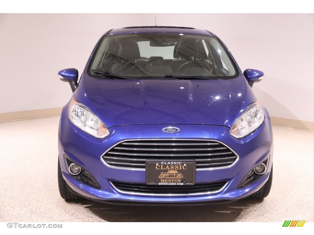 2014 Fiesta Titanium Hatchback - Performance Blue / Charcoal Black photo #2