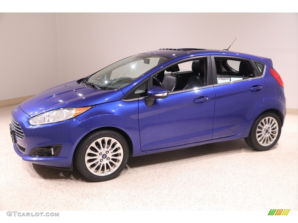 2014 Fiesta Titanium Hatchback - Performance Blue / Charcoal Black photo #3