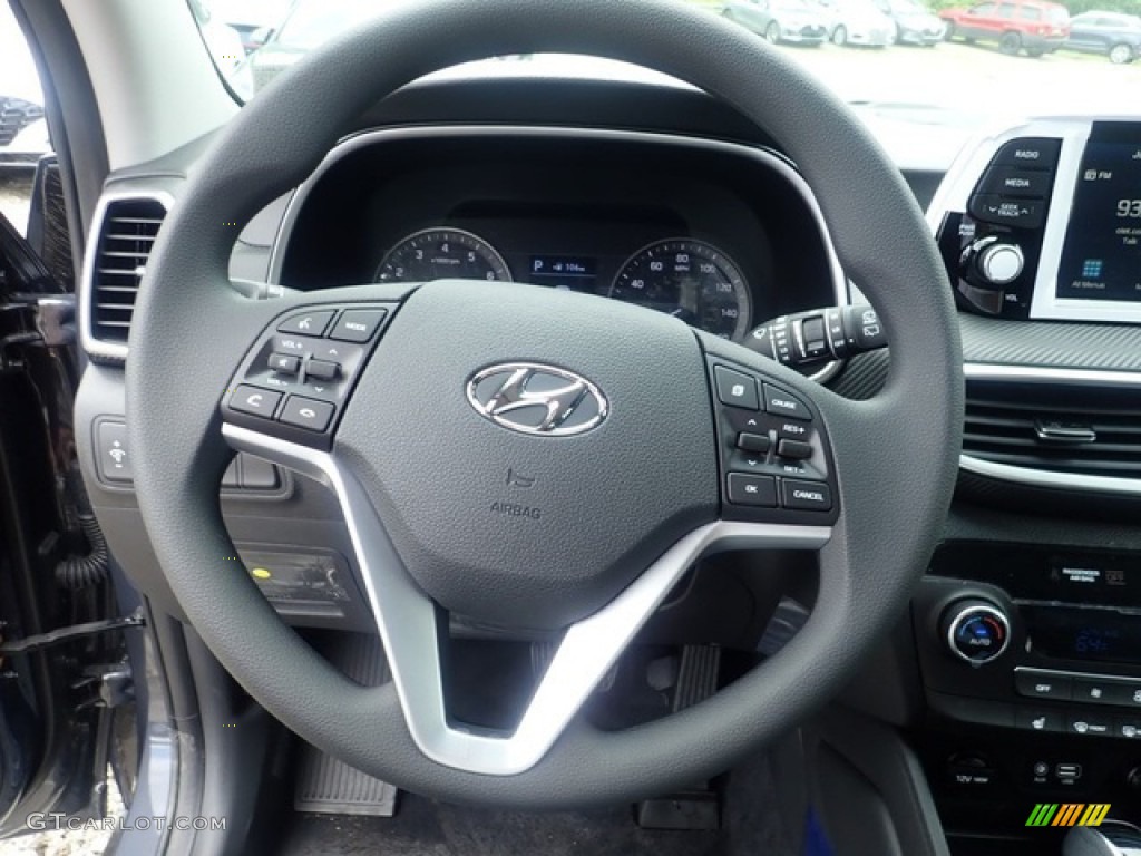 2020 Hyundai Tucson SEL AWD Black Steering Wheel Photo #139113488