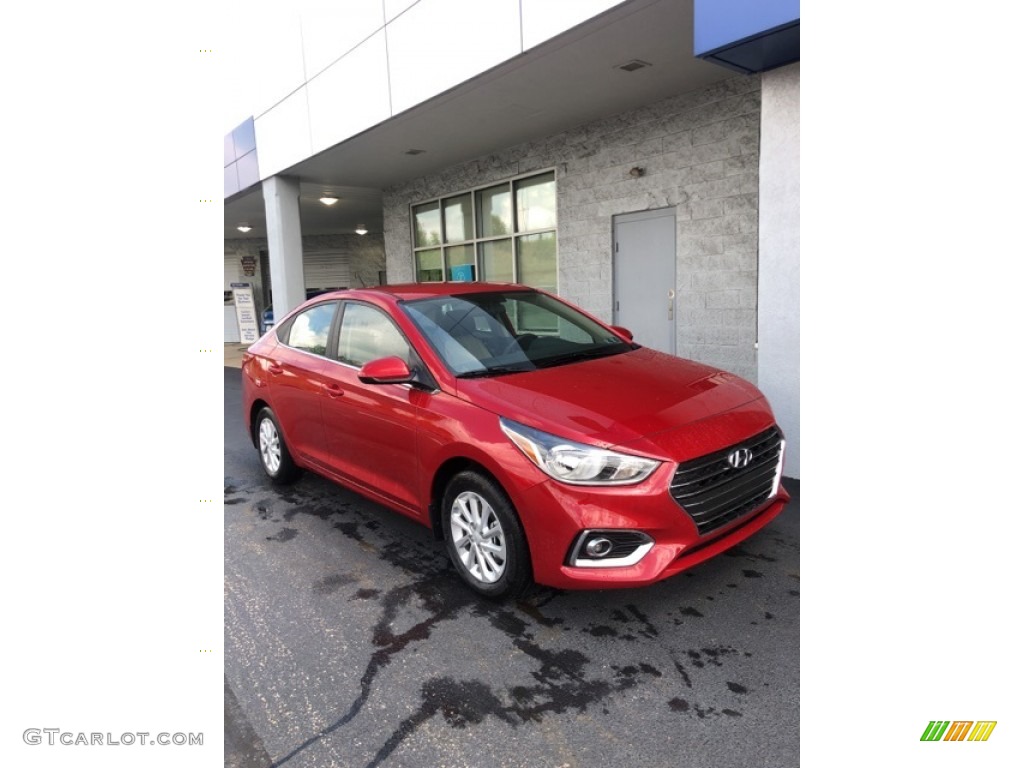2020 Accent SEL - Pomegranate Red / Beige photo #1