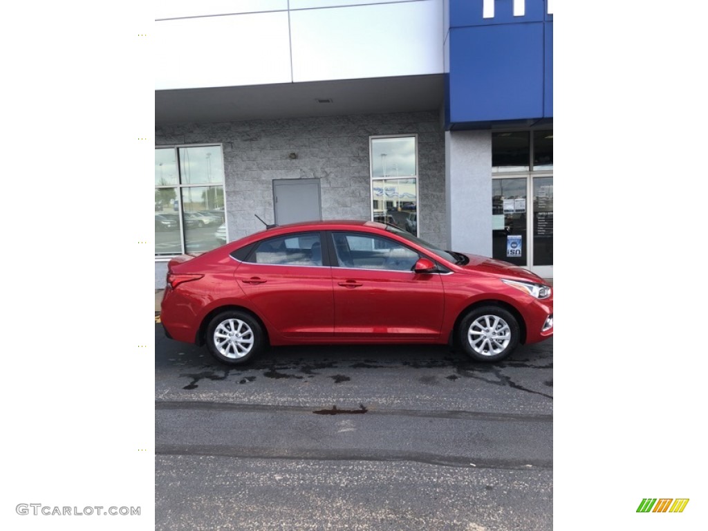 2020 Accent SEL - Pomegranate Red / Beige photo #2
