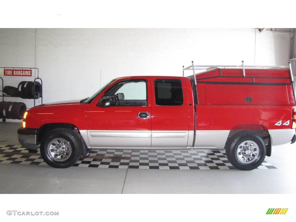 2005 Silverado 1500 LS Extended Cab 4x4 - Victory Red / Dark Charcoal photo #1