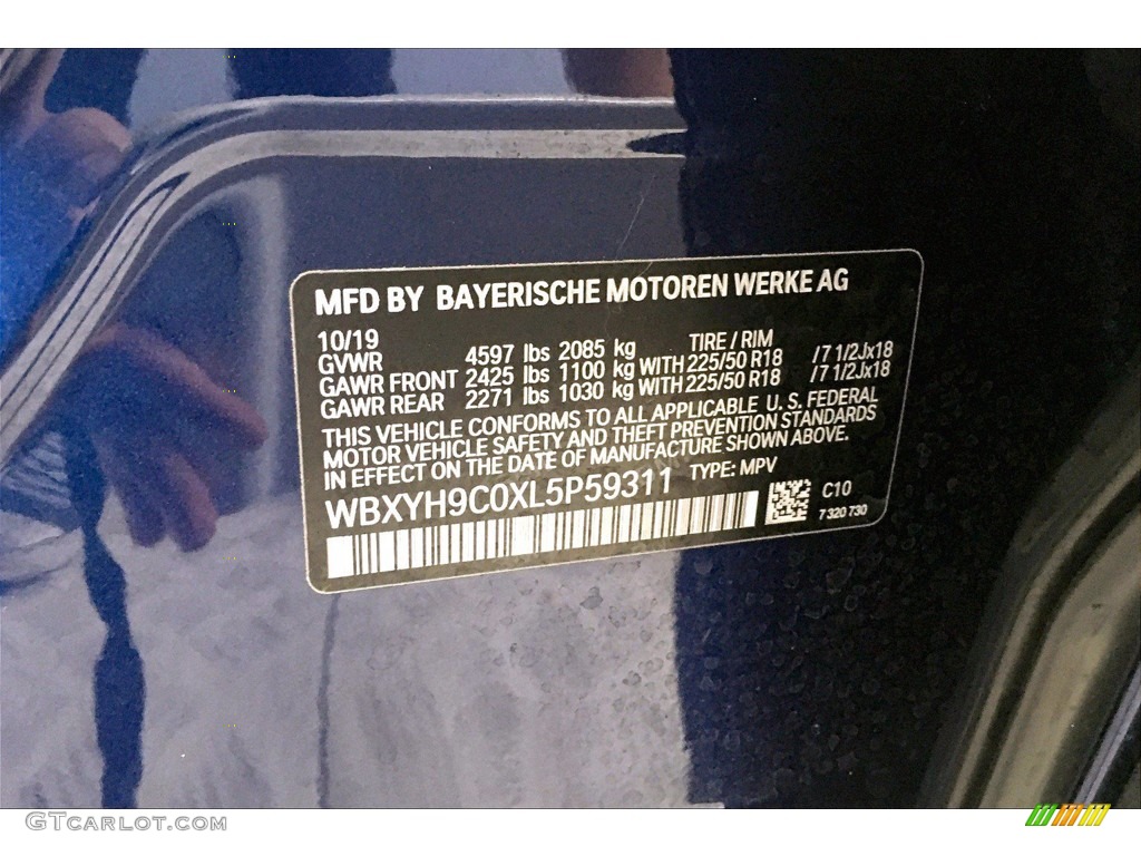 2020 BMW X2 sDrive28i Color Code Photos