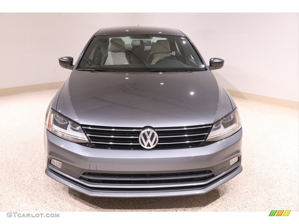 2017 Jetta Sport - Platinum Gray Metallic / Black/Ceramique photo #2