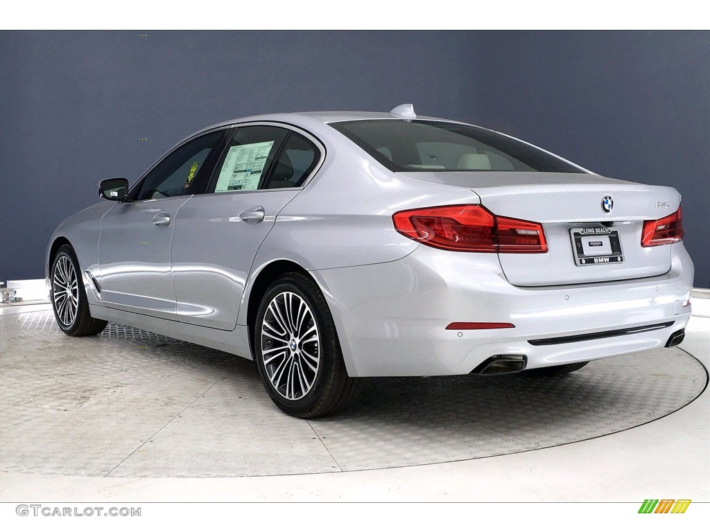 2020 5 Series 540i Sedan - Glacier Silver Metallic / Ivory White photo #3