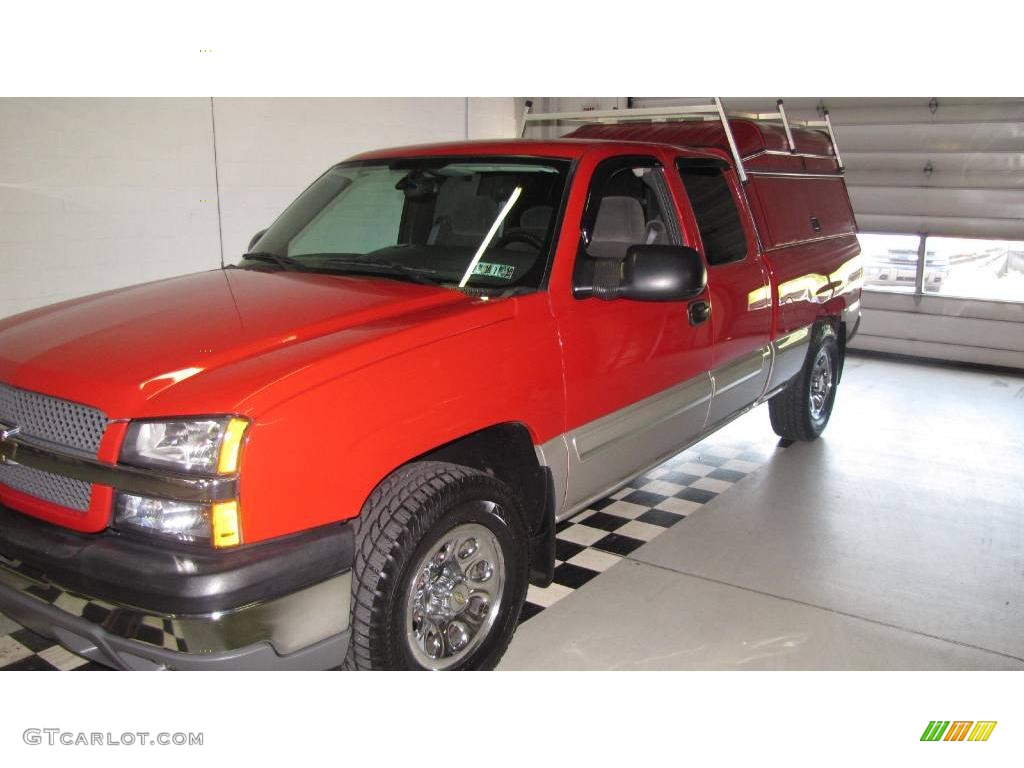 2005 Silverado 1500 LS Extended Cab 4x4 - Victory Red / Dark Charcoal photo #15