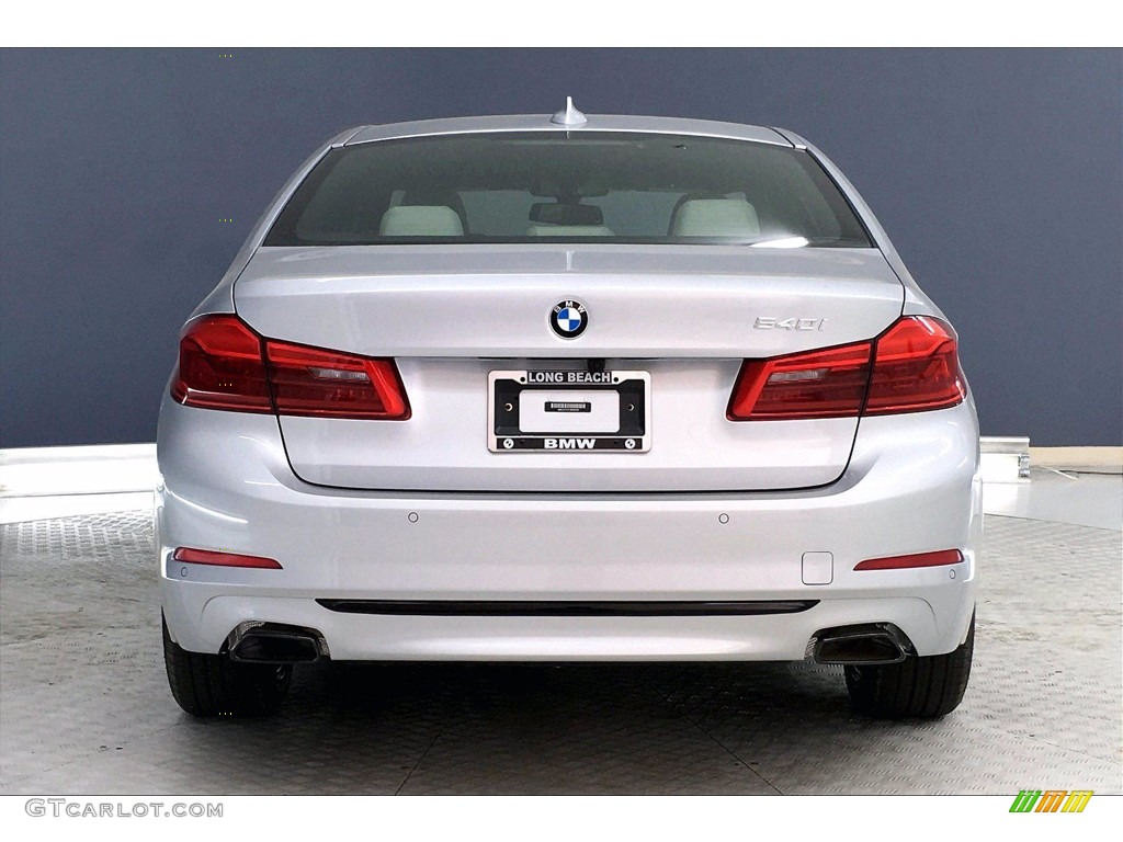 2020 5 Series 540i Sedan - Glacier Silver Metallic / Ivory White photo #4
