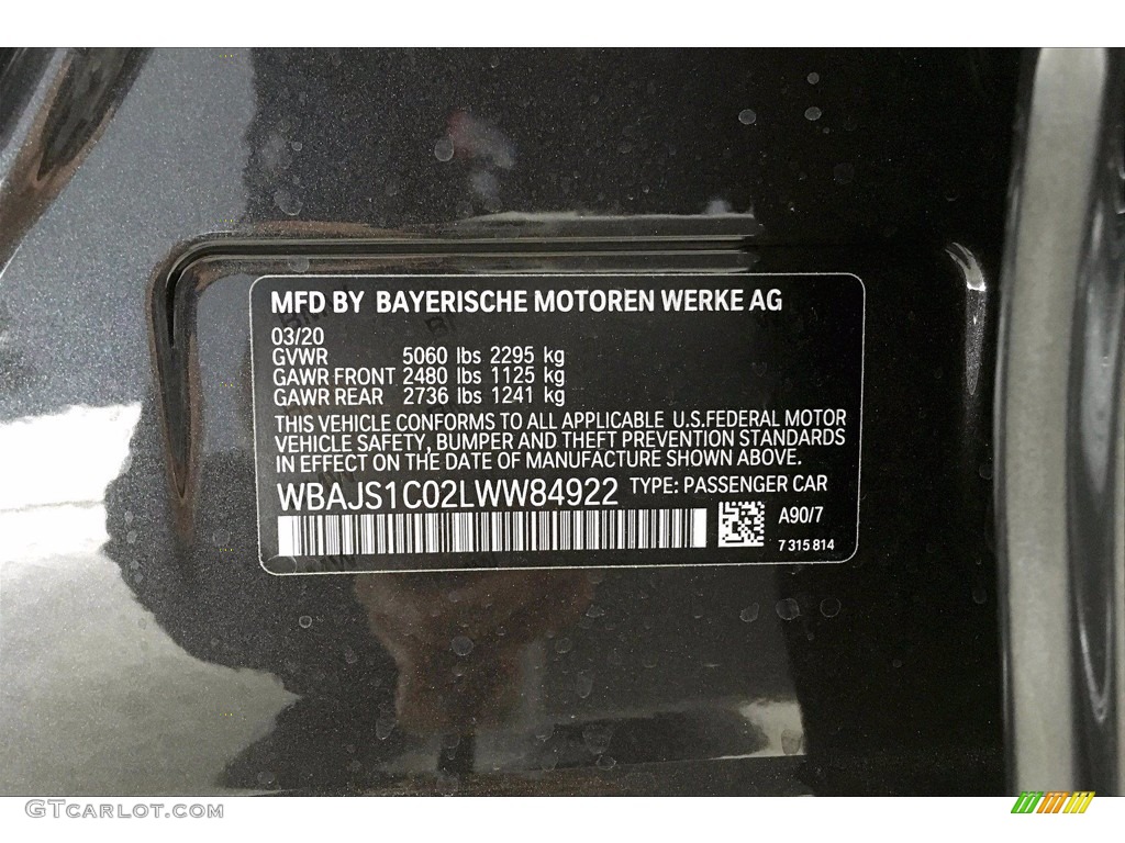 2020 5 Series 540i Sedan - Dark Graphite Metallic / Black photo #18