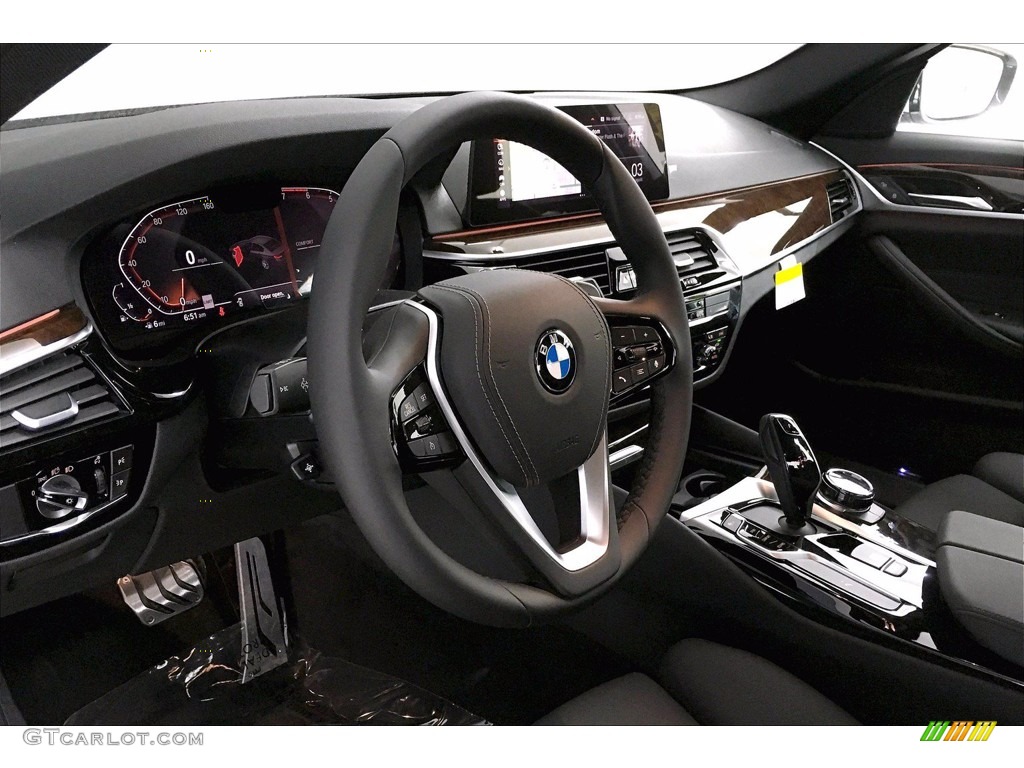 2020 5 Series 530i Sedan - Glacier Silver Metallic / Black photo #7