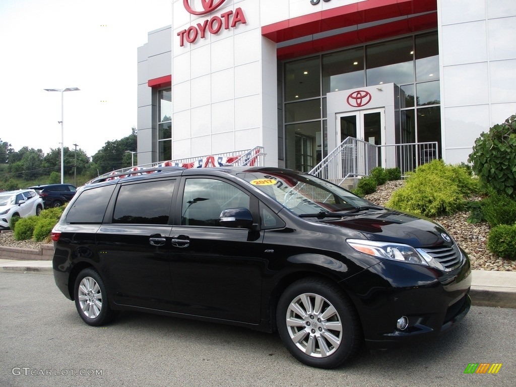 Midnight Black Metallic Toyota Sienna