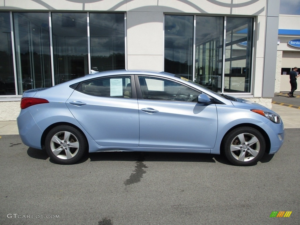 2012 Elantra GLS - Blue Sky Metallic / Beige photo #2