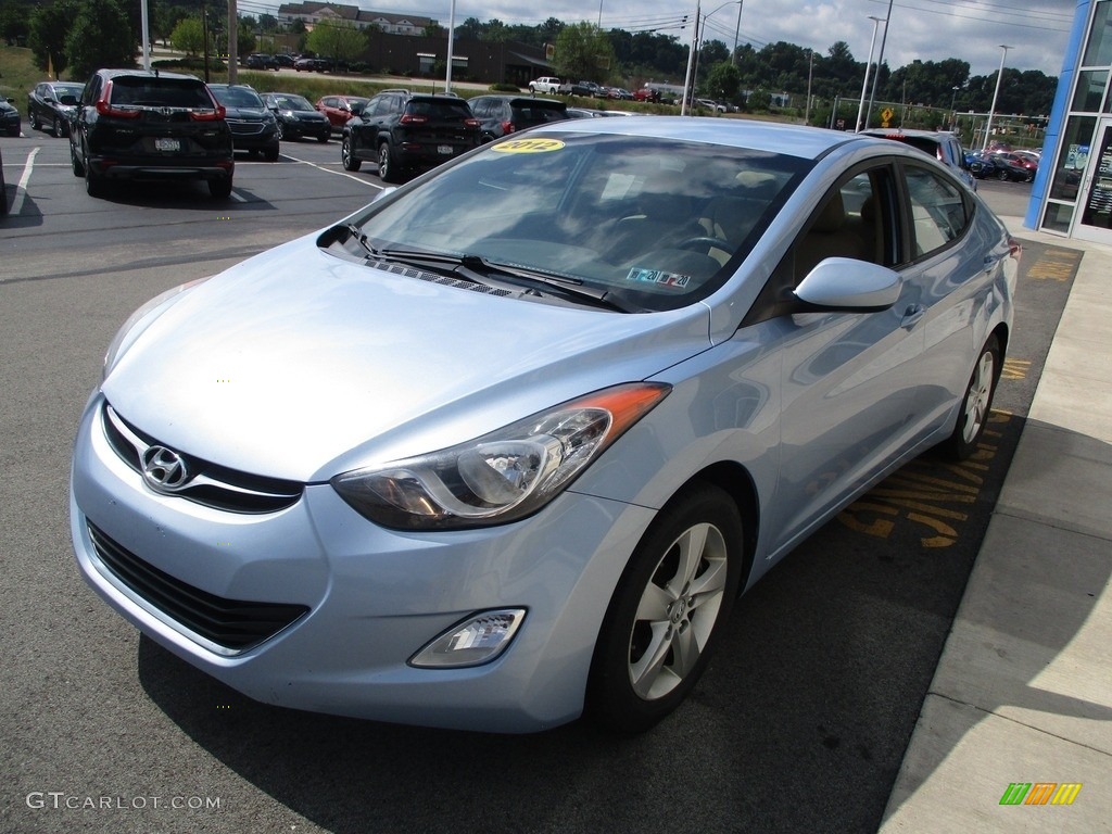 2012 Elantra GLS - Blue Sky Metallic / Beige photo #8