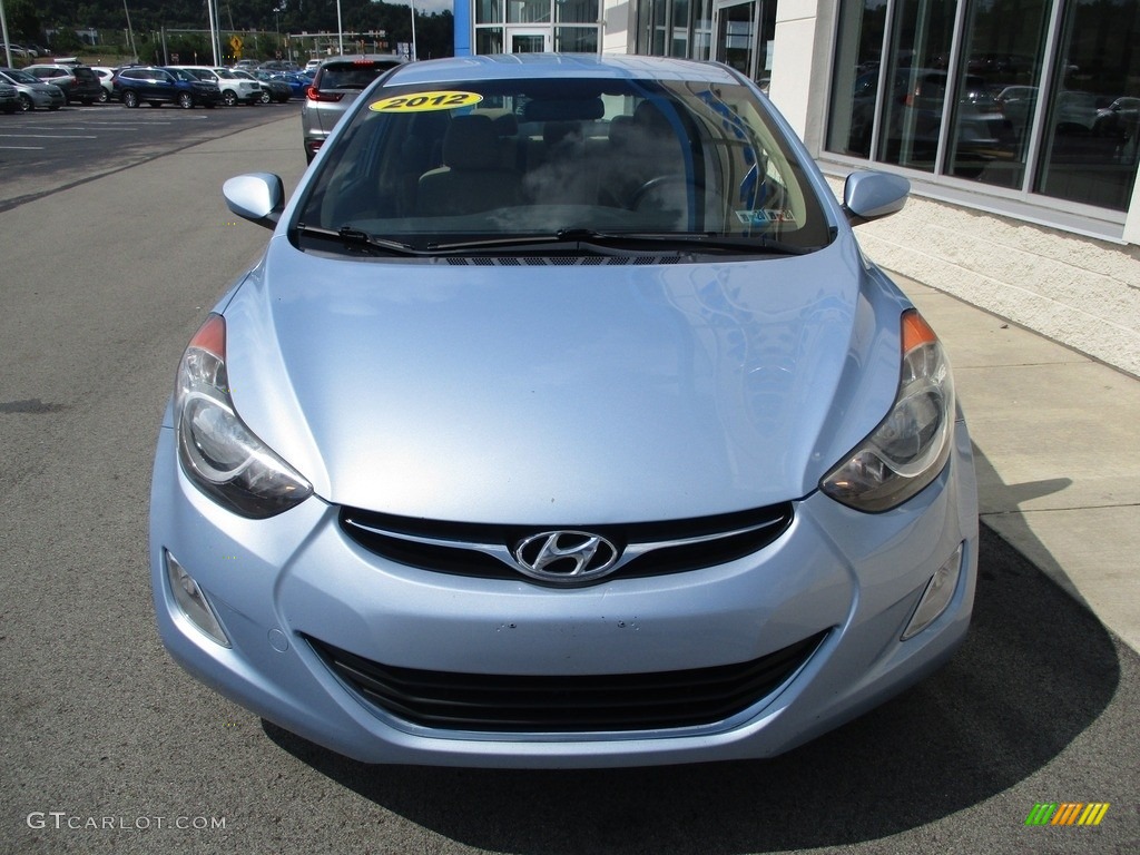 2012 Elantra GLS - Blue Sky Metallic / Beige photo #9