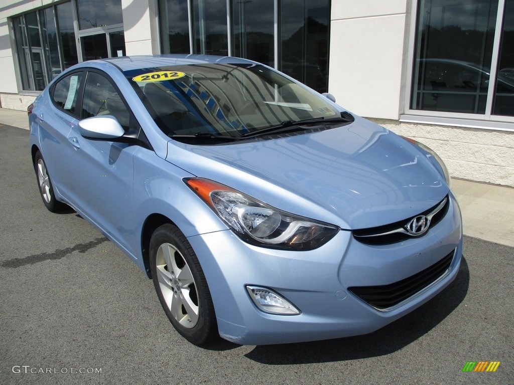 2012 Elantra GLS - Blue Sky Metallic / Beige photo #10