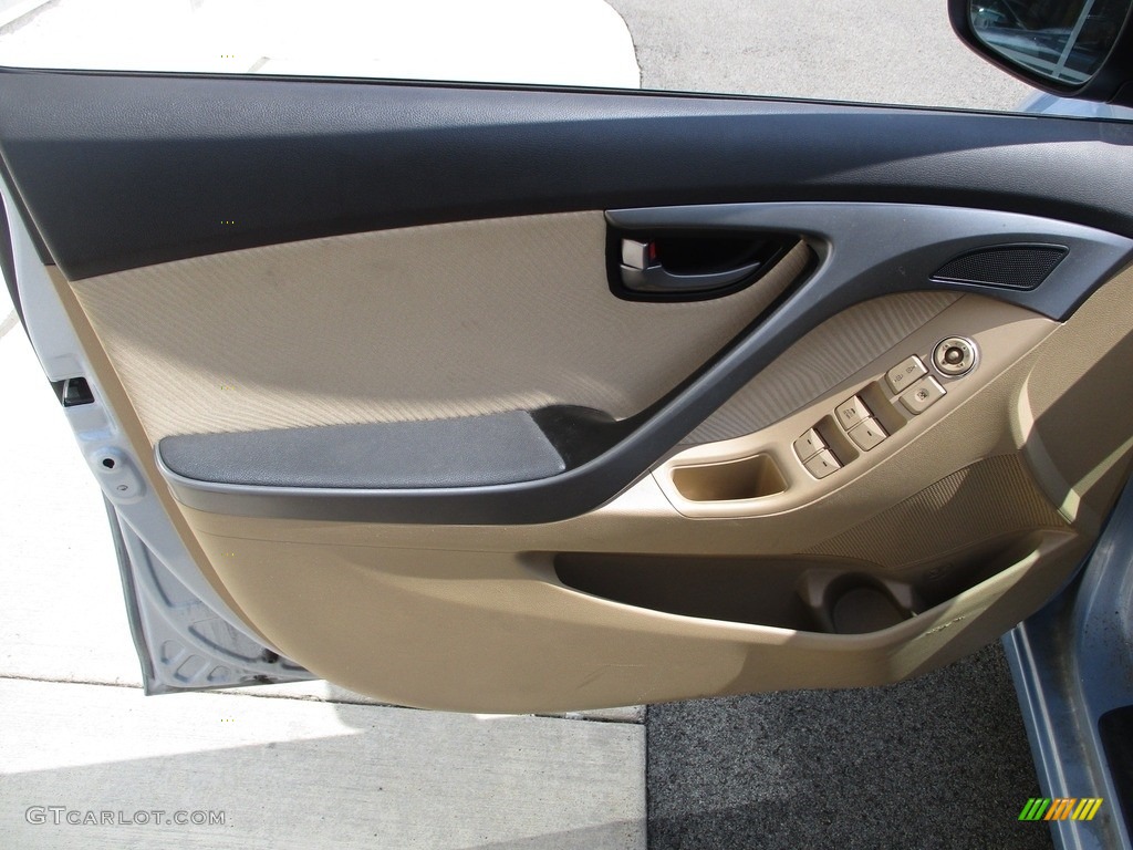 2012 Elantra GLS - Blue Sky Metallic / Beige photo #11