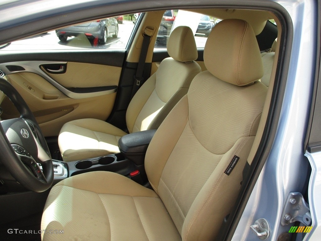 2012 Elantra GLS - Blue Sky Metallic / Beige photo #12