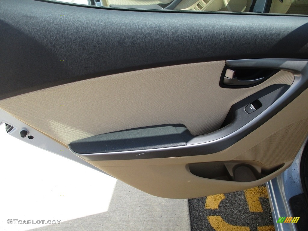 2012 Elantra GLS - Blue Sky Metallic / Beige photo #14