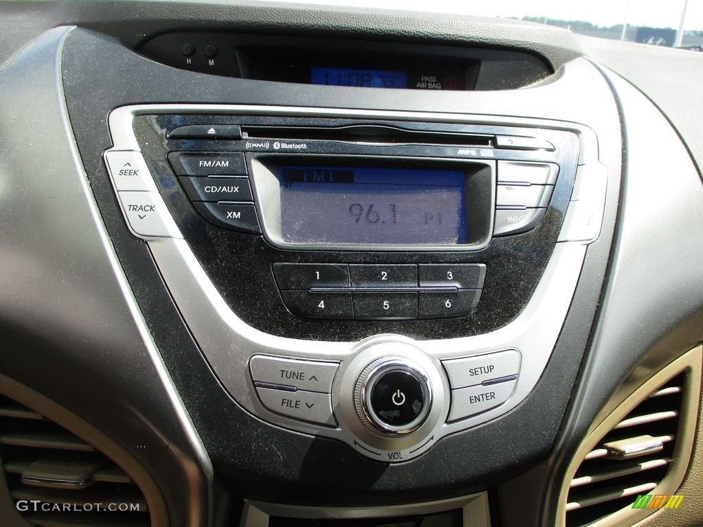 2012 Elantra GLS - Blue Sky Metallic / Beige photo #18