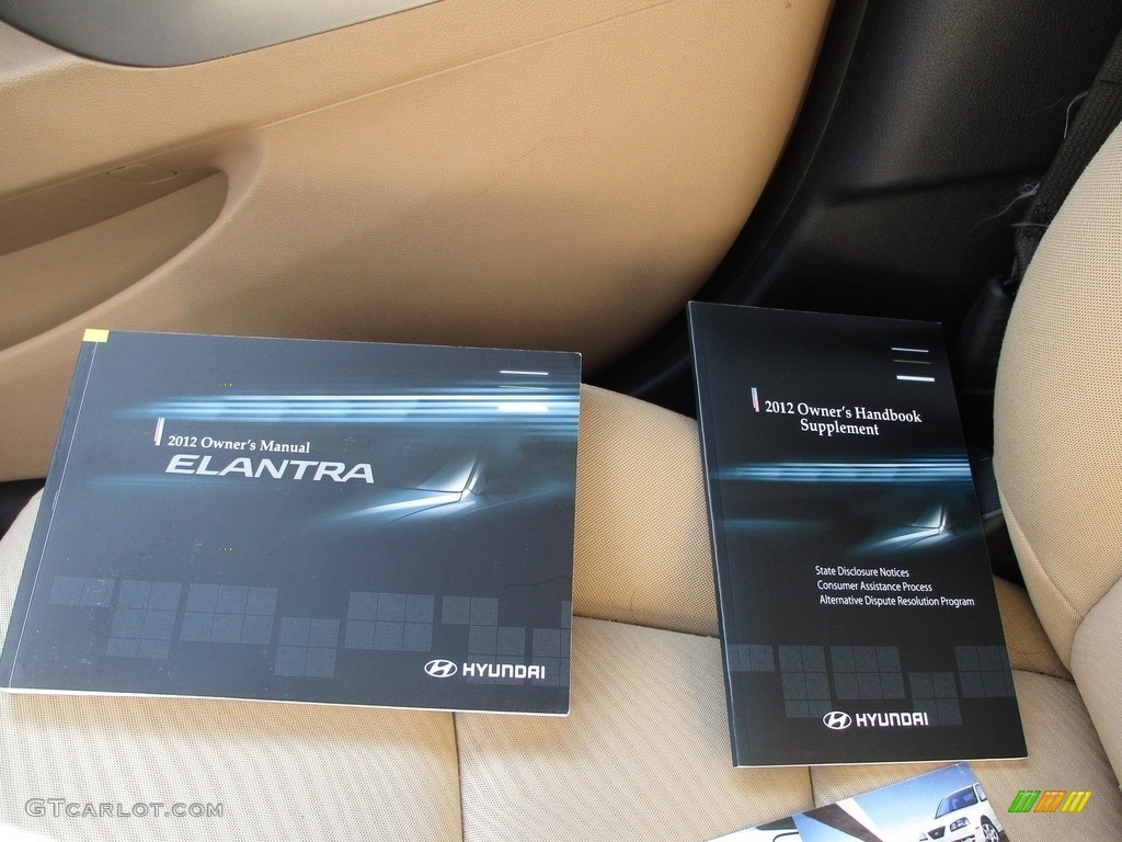 2012 Elantra GLS - Blue Sky Metallic / Beige photo #28