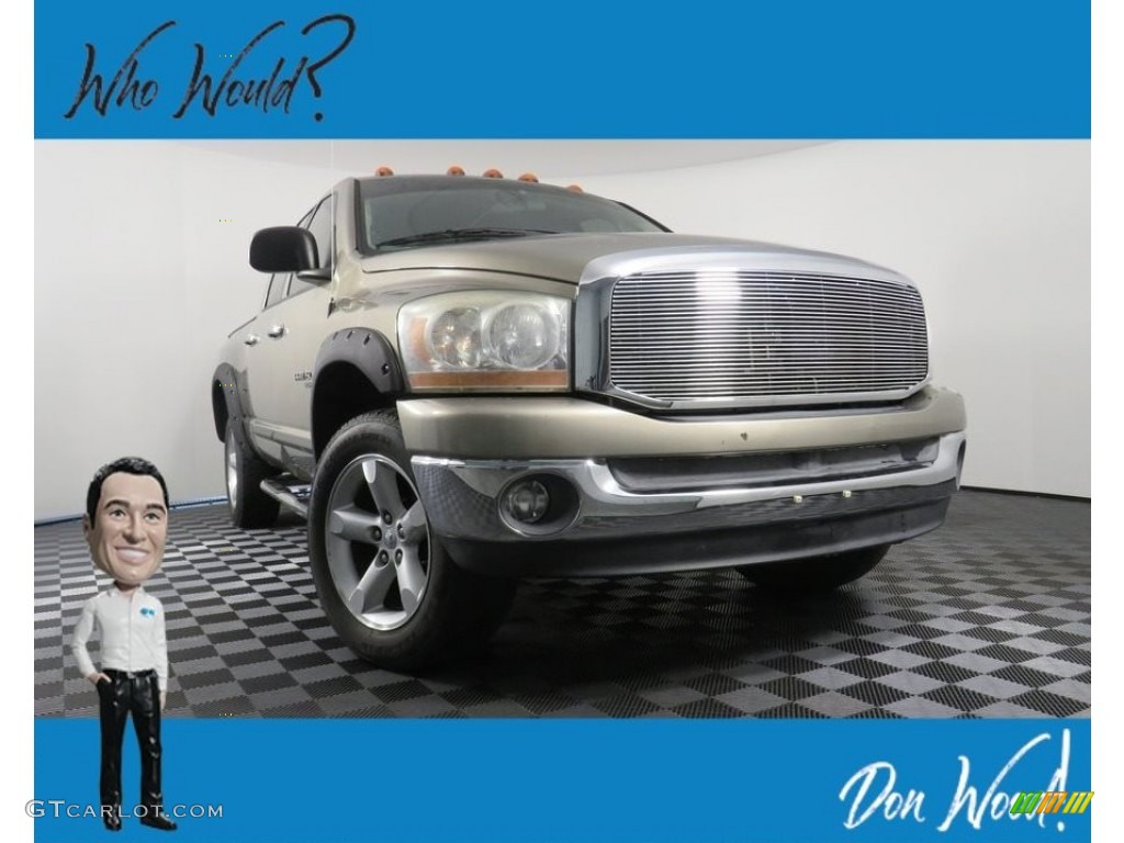 2006 Ram 1500 Big Horn Edition Quad Cab 4x4 - Light Khaki Metallic / Khaki Beige photo #1