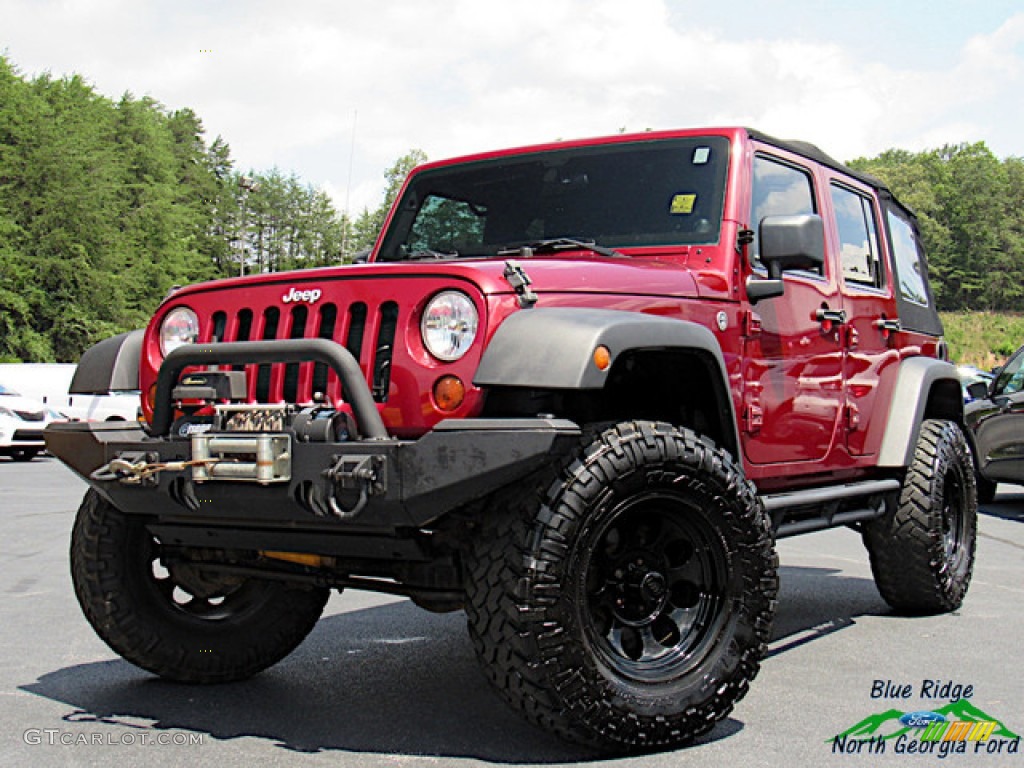 2012 Wrangler Unlimited Sport 4x4 - Deep Cherry Red Crystal Pearl / Black photo #1