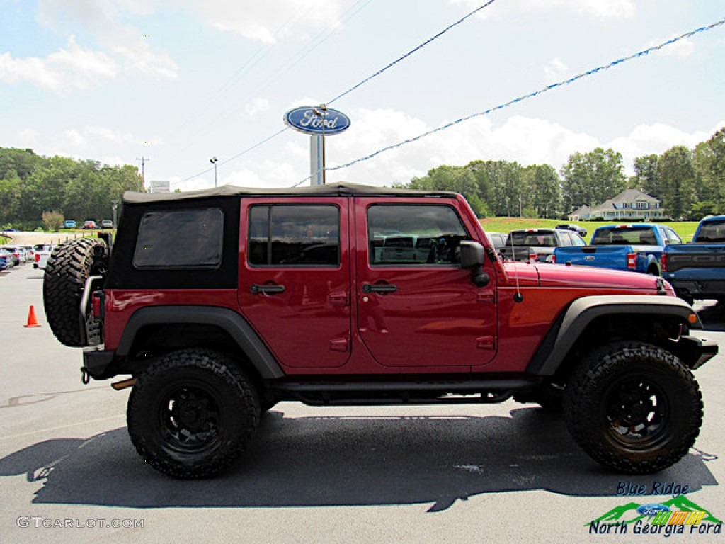 2012 Wrangler Unlimited Sport 4x4 - Deep Cherry Red Crystal Pearl / Black photo #6